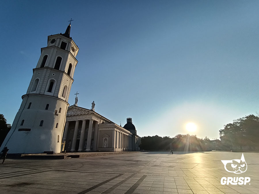 Vilnius city center at sunrise